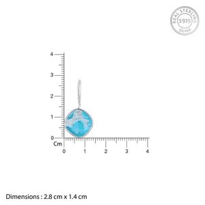 💎 Giva 💎 92.5 Silver Aqua Blue Crystal Earrings