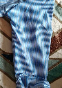 Blue Striped Button-Down Shirt