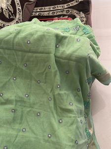 Pista Colour Saree