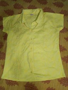 Yellow patterned short sleeve Shirt