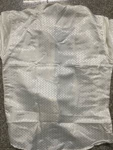 Stylish White Patterned Shirt