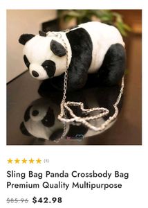 Panda Plush Bag with Chain