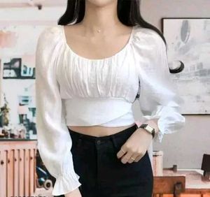 White Puff Sleeve Top