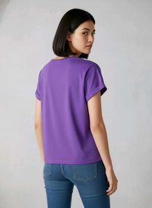 💜Purple Graphic Print T-Shirt