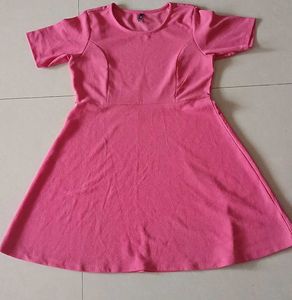 Pink Fit & Flare Mini Dress