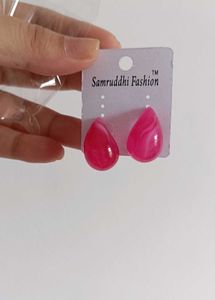 Pink Teardrop Earrings