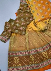 Floral Bandhani Chaniya Choli Set