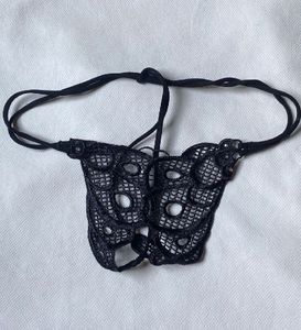 Lace detailed thong