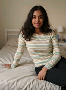 Striped Long Sleeve Top