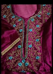 Elegant Pink Embroidered Kurti Salwar Suit