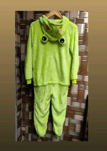 Fun Green woolen jumpsuit for women&#39;s