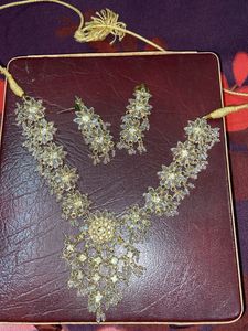 Silver golden necklace
