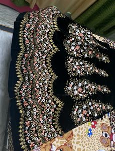 Elegant Black Embroidered Lehenga Choli (CA)