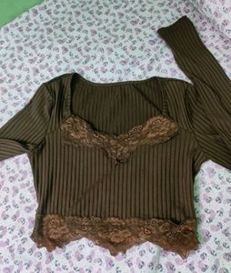 Urbanic brown Pinteresty Top 🤎🍑