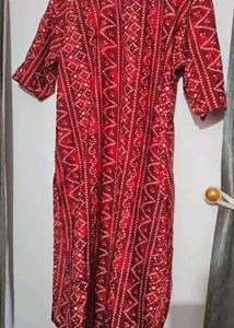 Red Rajasthan Kurti