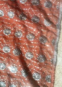 Bahut Hi Pyara Sequence Work Grey And Brown Colou