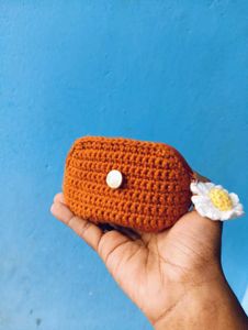 Handmade Crochet Daisy Pouch