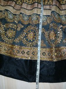 Golden Anarkali Dress