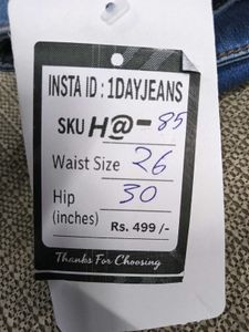 H@85 Size-26 (Sale) Latest Ladies high waist Jeans