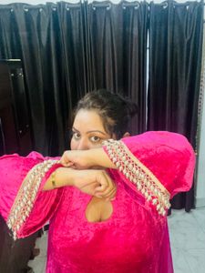 New Velvet Designer Kurti designed by me