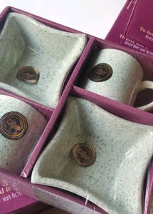 4pcs Ceramic Cups Gift Pack Set