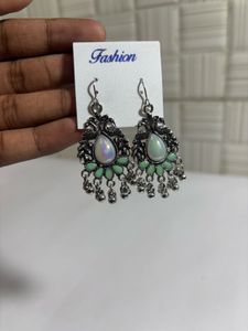 Dangle Earrings with Pearl Accent