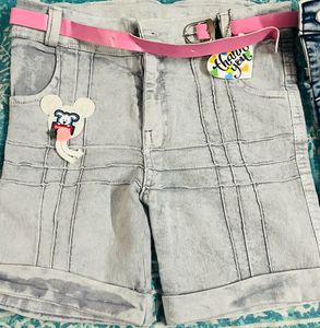 Girls Denim Short 2 Combo 100 % New