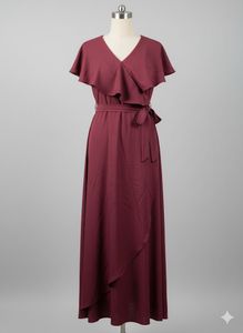 Elegant Ruffled Maxi Dress