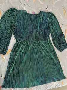 Sparkly Green Mini Dress