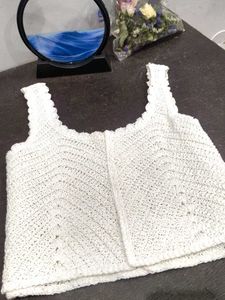 White Crochet Top