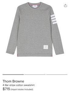 Thom Browne Grey Sweatshirt