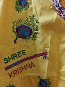New Yellow Krishna Kurta Upto 3/4 Years