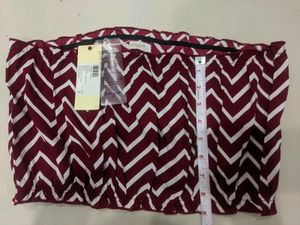 Maroon Printed Crop Top
