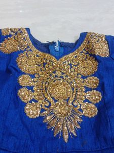 Blue Embroidery Frock