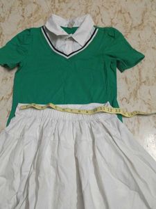 Buying from Bangkok Cute Green &amp; White Outfit Set
