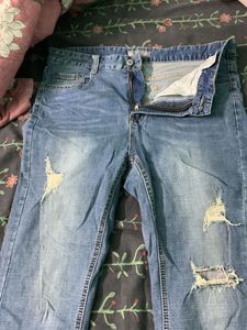 Ripped Flare Jeans