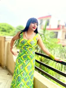 An Ethnic Modern Dress Cum A Line kurta