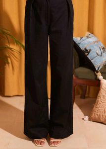 Wide Leg Black Trousers