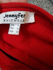 Red Party Wear Sweatshirt