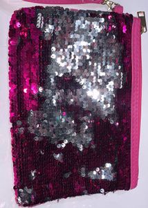 Sequin Pouch with Wrist Strap
