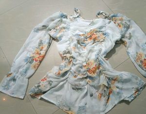 Floral Print off shoulder top