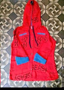 Red Graphic Print Jacket