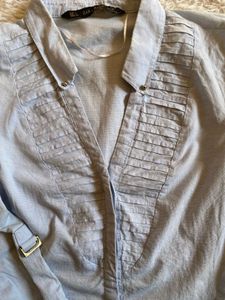Light Blue fitted Zara Woman's Shirt