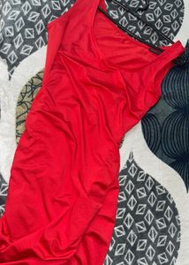 Savana Red Bodycon Maxi Dress – Size S ✨