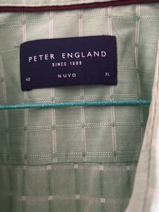 Green Patterned Shirt Peter England