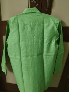 Stitched Fluorescent Green Shirt For Men