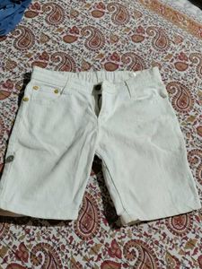 White Denim Shorts