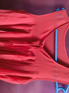 Coral Pleated Tank Top