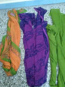set of 3 Colorful Dupatta Collection