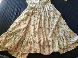Floral Print Midi Dress completely new sea green c